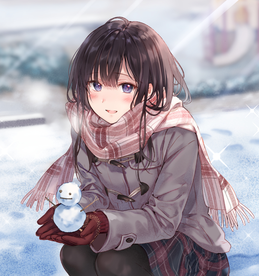 This is a pixiv picture whose title is 雪の日の待ち合わせ.