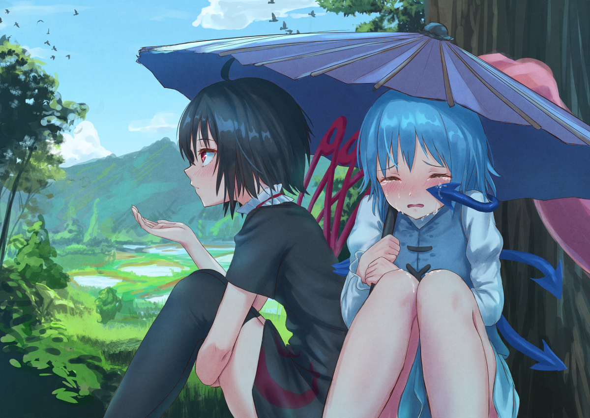 This is a pixiv picture whose title is やむまでそばにいてやるよ.