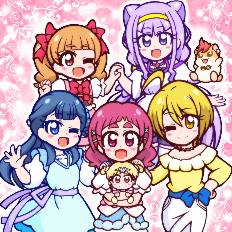 This is a pixiv picture whose title is ありがとう！HuGっと!プリキュア！.
