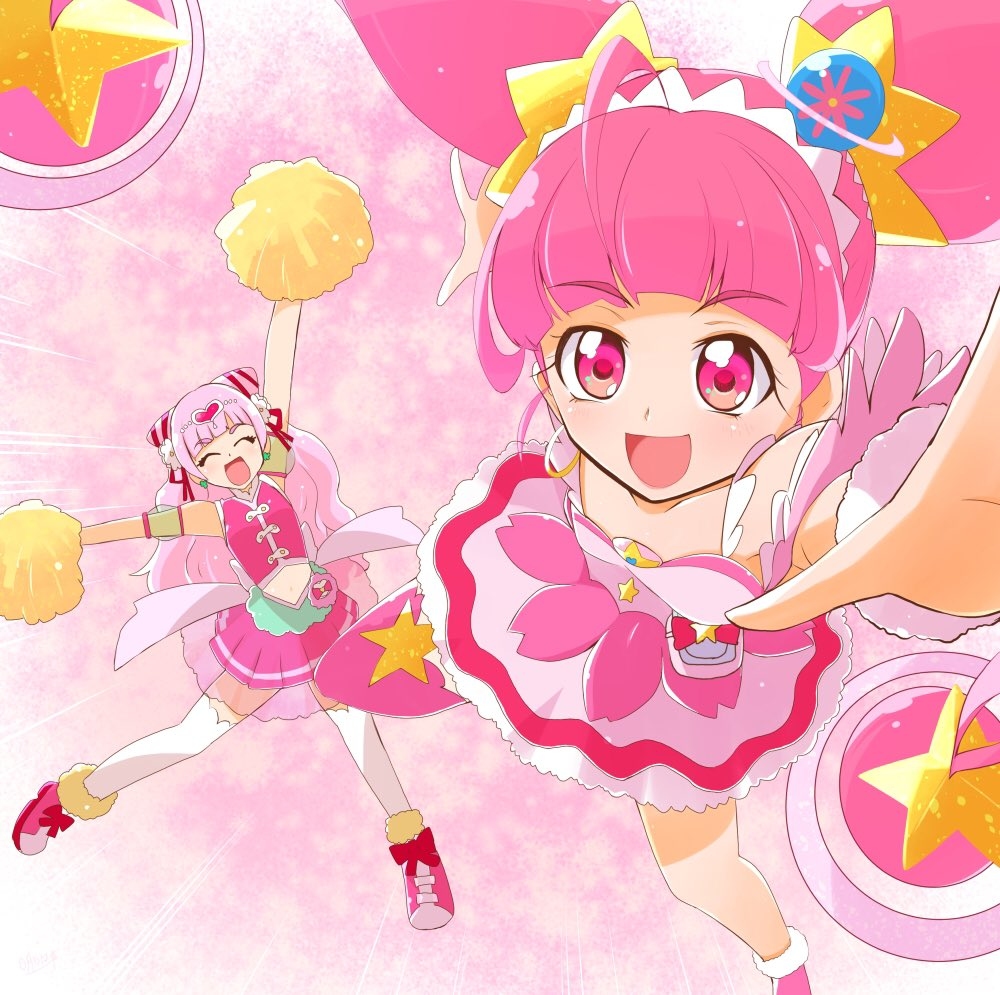 This is a pixiv picture whose title is プリキュアバトンタッチ！！.