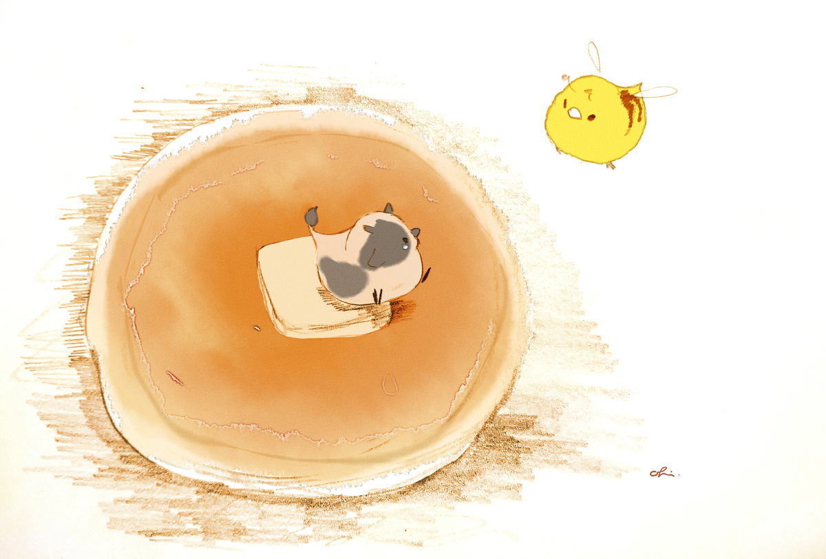 This is a pixiv picture whose title is はちみつバターホットケーキ.