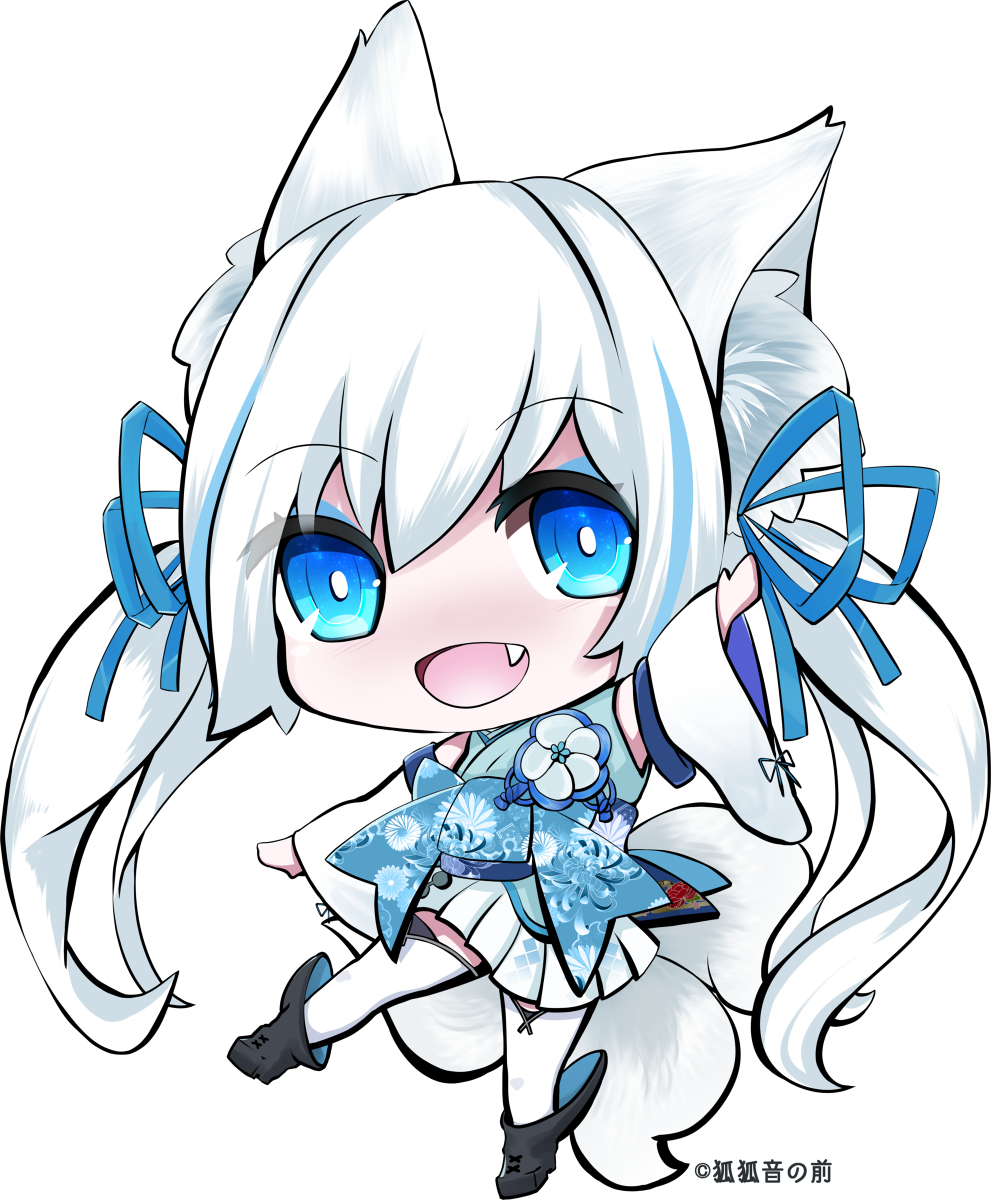 This is a pixiv picture whose title is 狐狐音の前アクリルスタンドフィギュア【こんココver】.