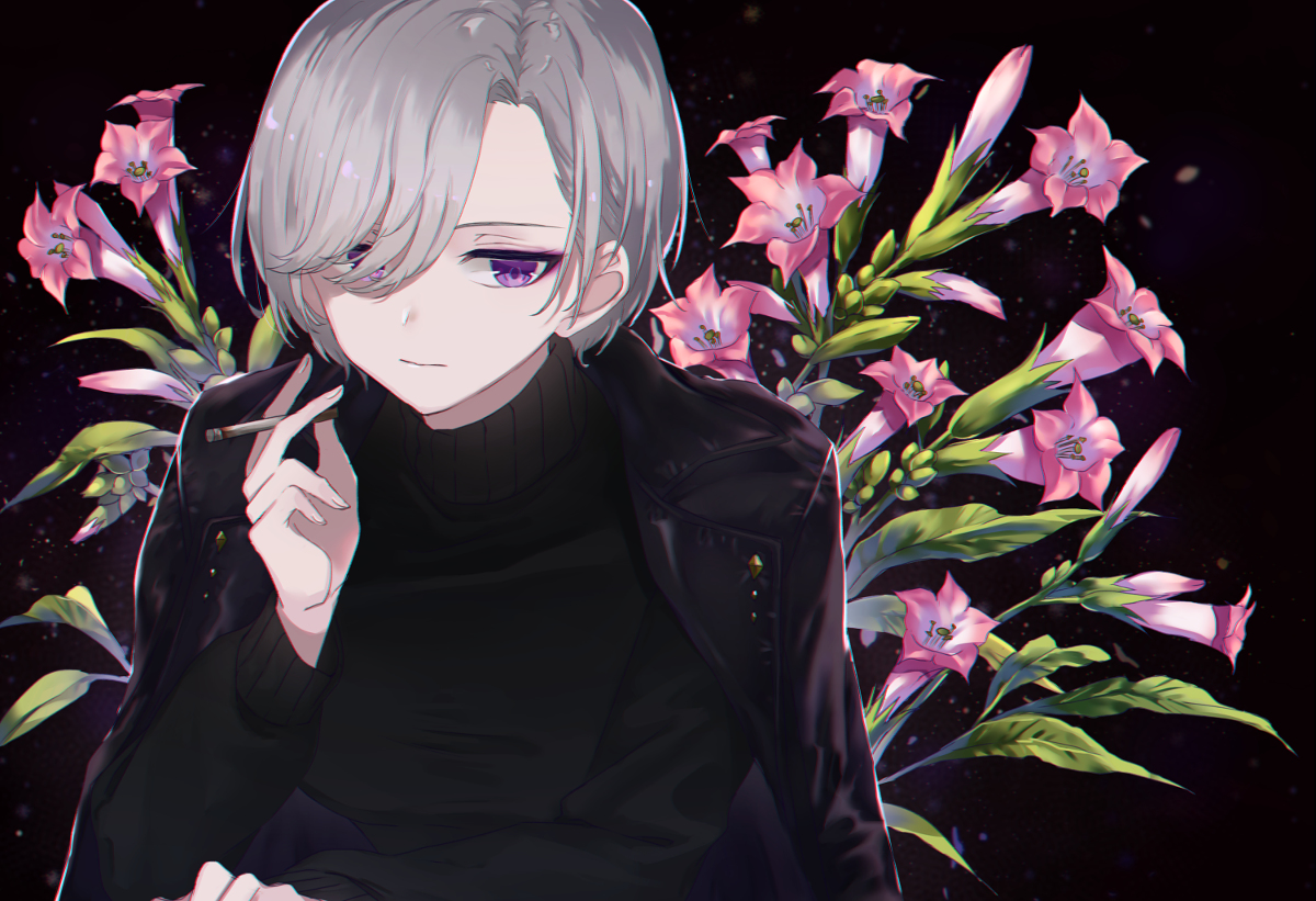 This is a pixiv picture whose title is cigarette.