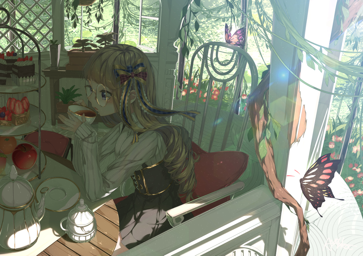 This is a pixiv picture whose title is tea time.