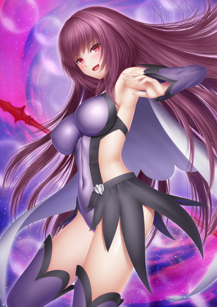 This is a pixiv picture whose title is 魔法少女（？）プリズマ☆スカサハ！.