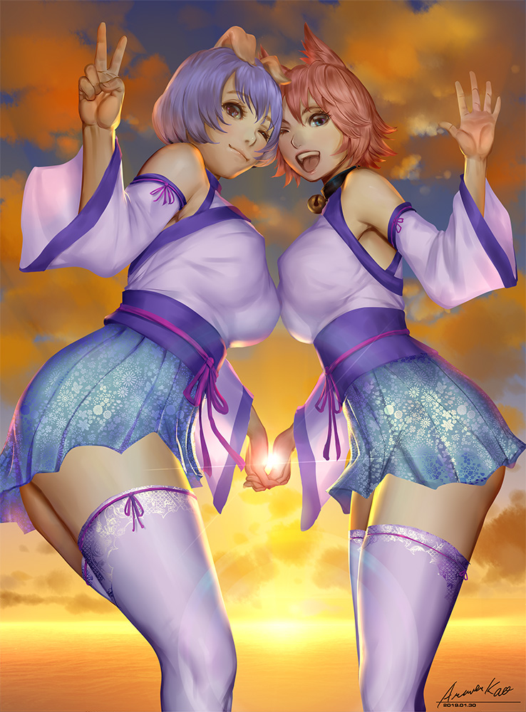 This is a pixiv picture whose title is Happy New Year for 2019.