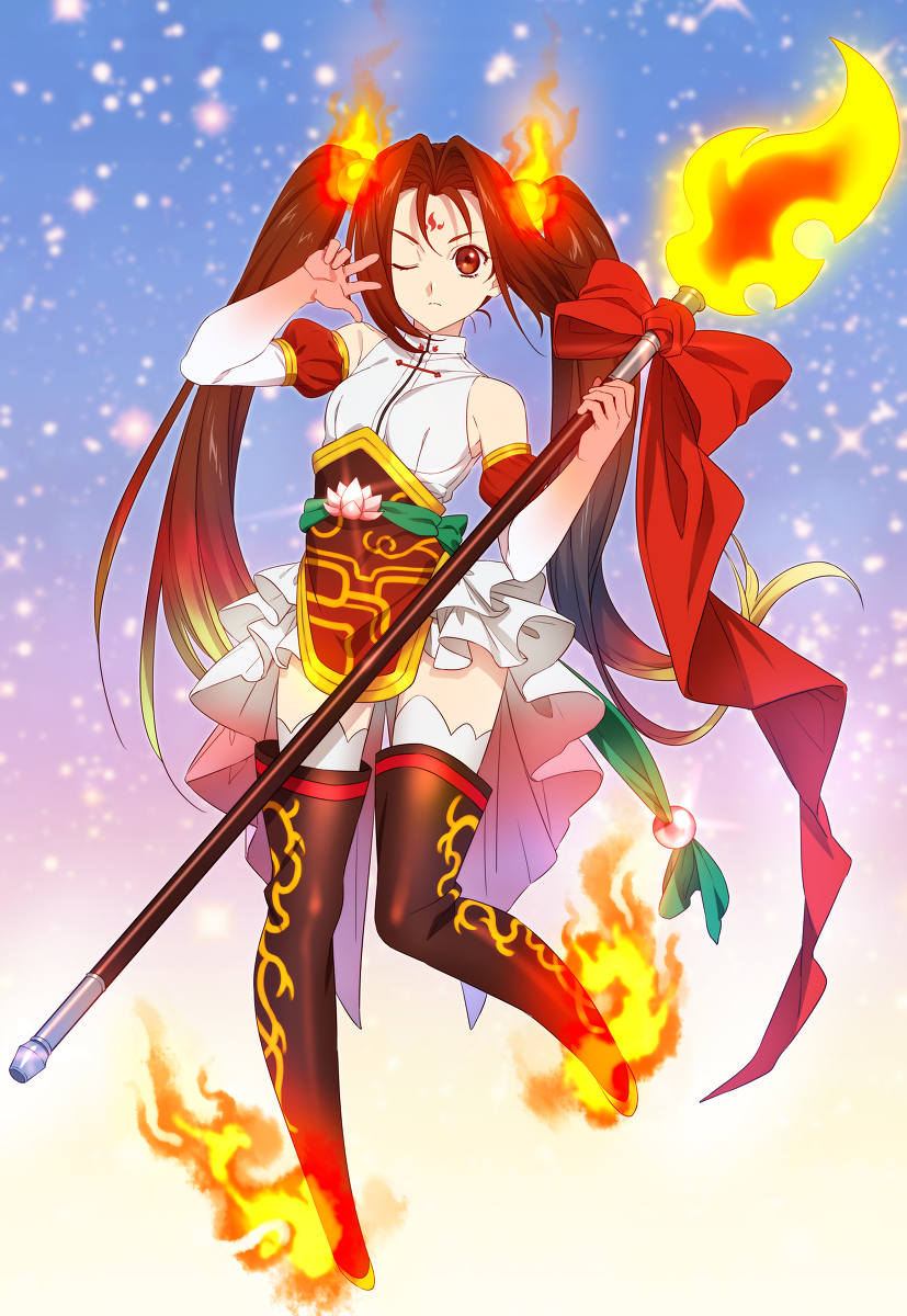 This is a pixiv picture whose title is 魔法少女哪吒.