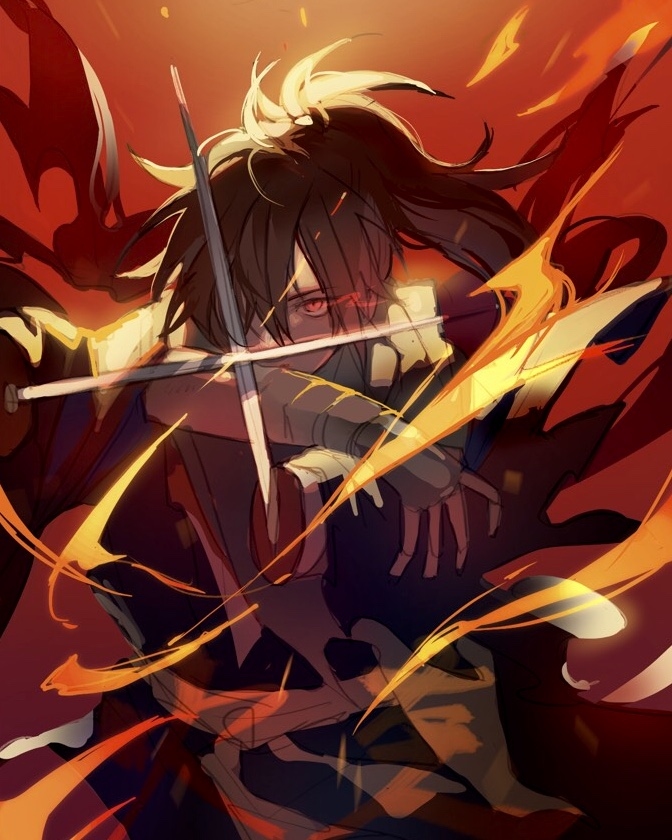 This is a pixiv picture whose title is 火炎.
