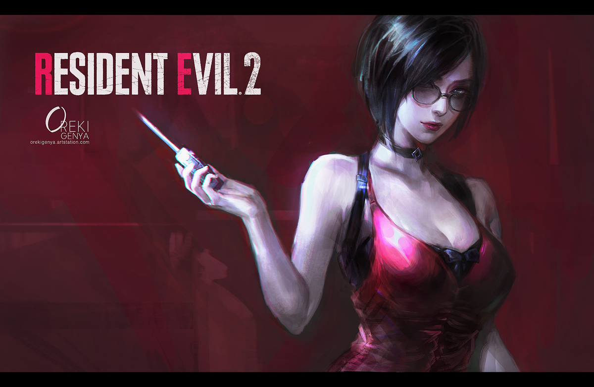 This is a pixiv picture whose title is resident evil 2 remake.