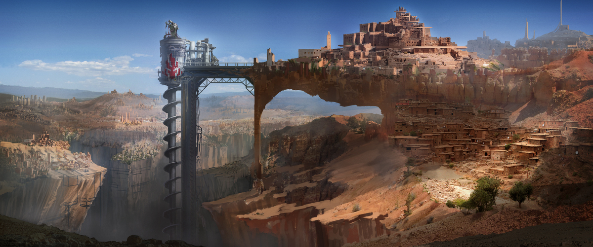 This is a pixiv picture whose title is 【PFLS】首都レッドヴァル_全景.