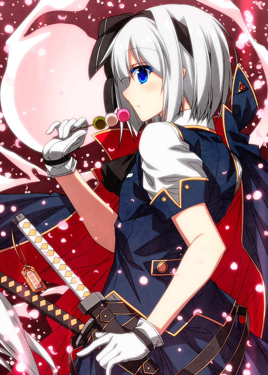 This is a pixiv picture whose title is 軍服アレンジ妖夢ちゃん！.