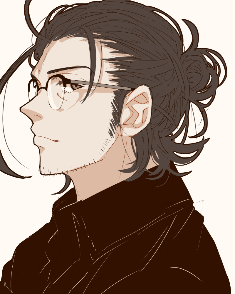 This is a pixiv picture whose title is 日本号さんと眼鏡.