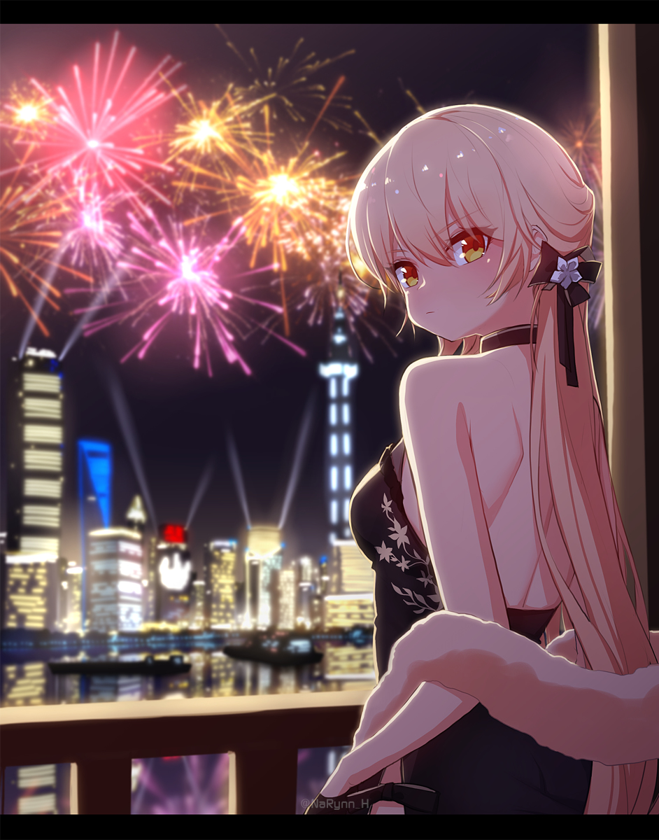 This is a pixiv picture whose title is 夜のグローザ.