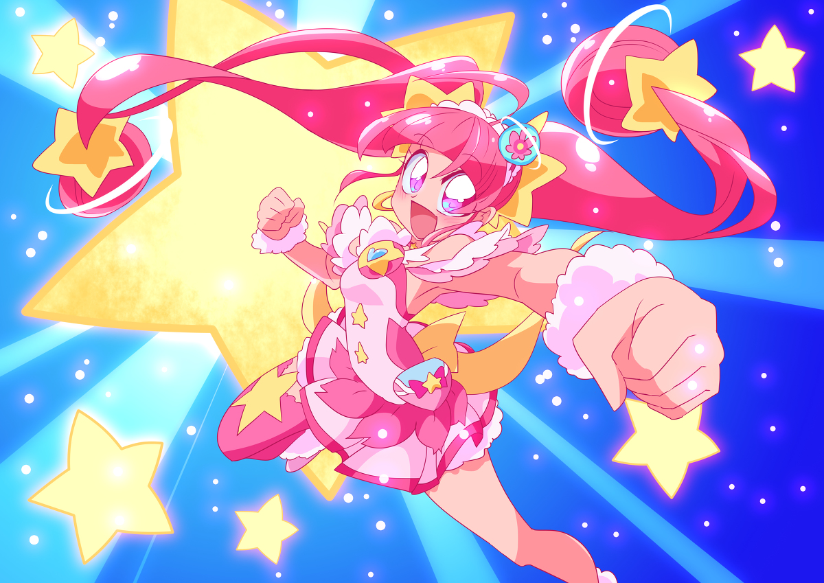 This is a pixiv picture whose title is キュアスター誕生！.