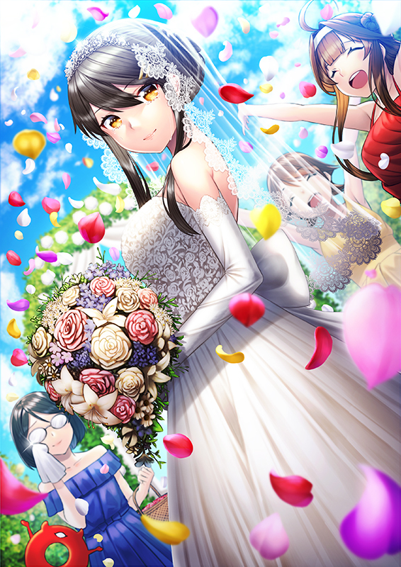 This is a pixiv picture whose title is 榛名、幸せです。.