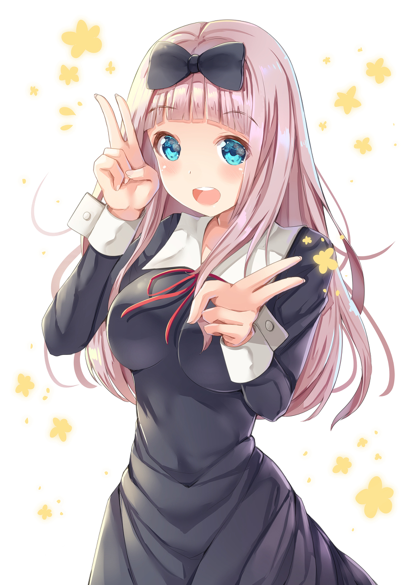 This is a pixiv picture whose title is 藤原千花ちゃん.