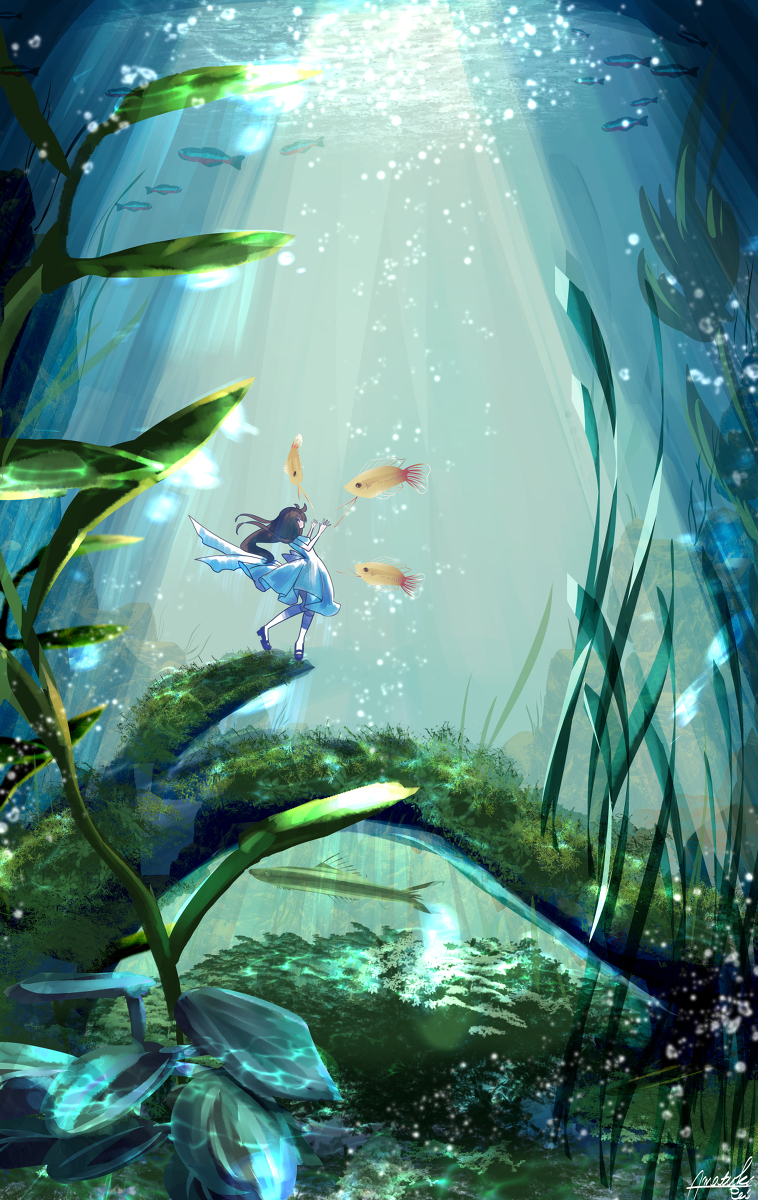 This is a pixiv picture whose title is 60x30x30の箱庭.