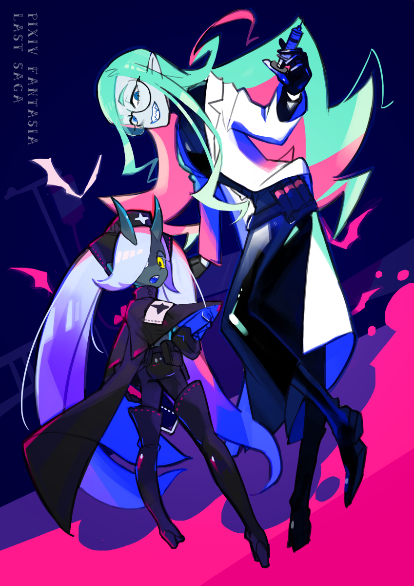 This is a pixiv picture whose title is 【PFLS】ヴィヴィアン先生とリコリス君【エルダーグラン】.