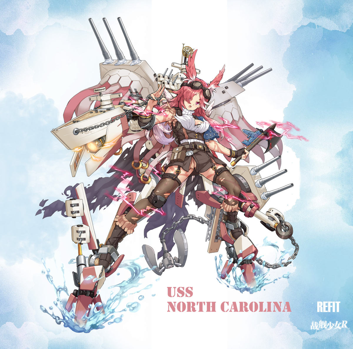 This is a pixiv picture whose title is USS North Carolina KAI.