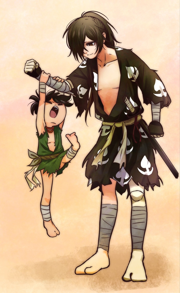 This is a pixiv picture whose title is 「刀よこせー！」.