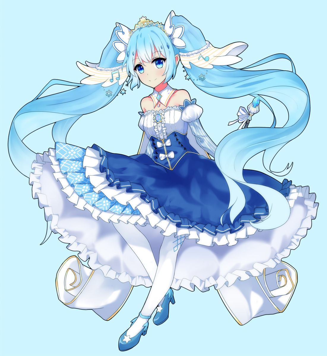 This is a pixiv picture whose title is 雪ミク2019.