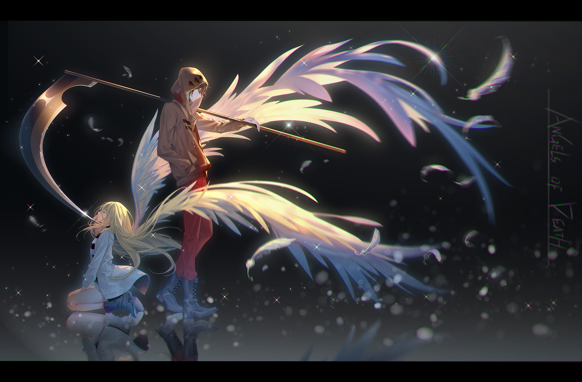 This is a pixiv picture whose title is 天使の影.