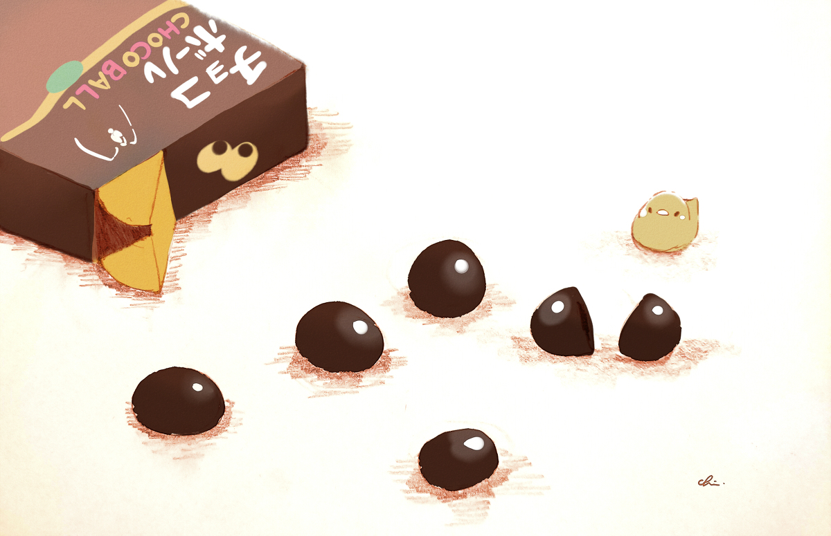 This is a pixiv picture whose title is チョコボール.