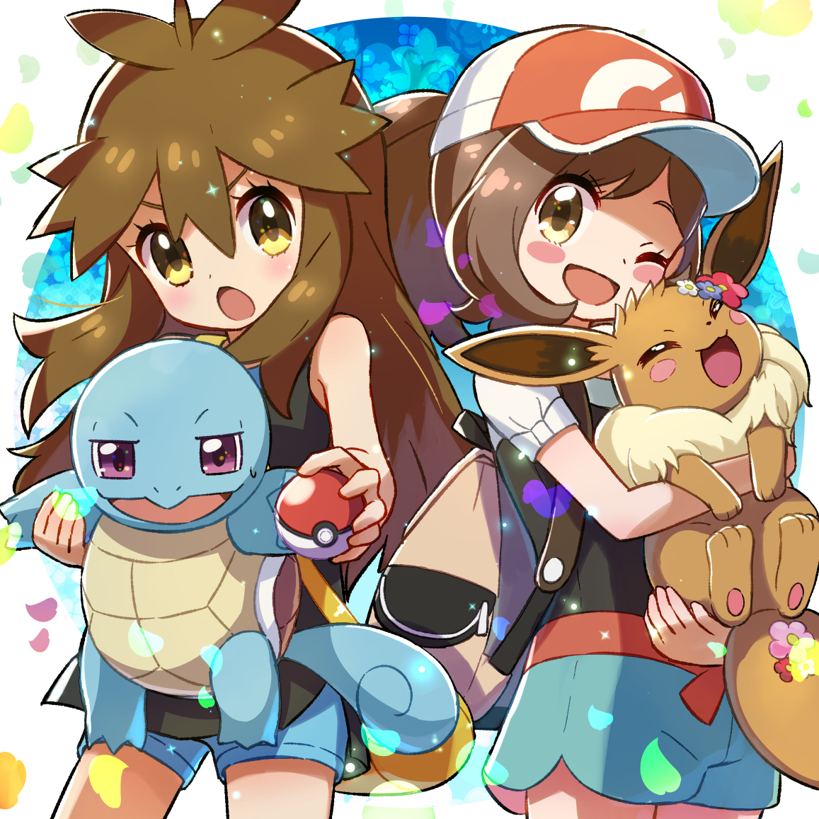 This is a pixiv picture whose title is ピカブイ女子ズ.