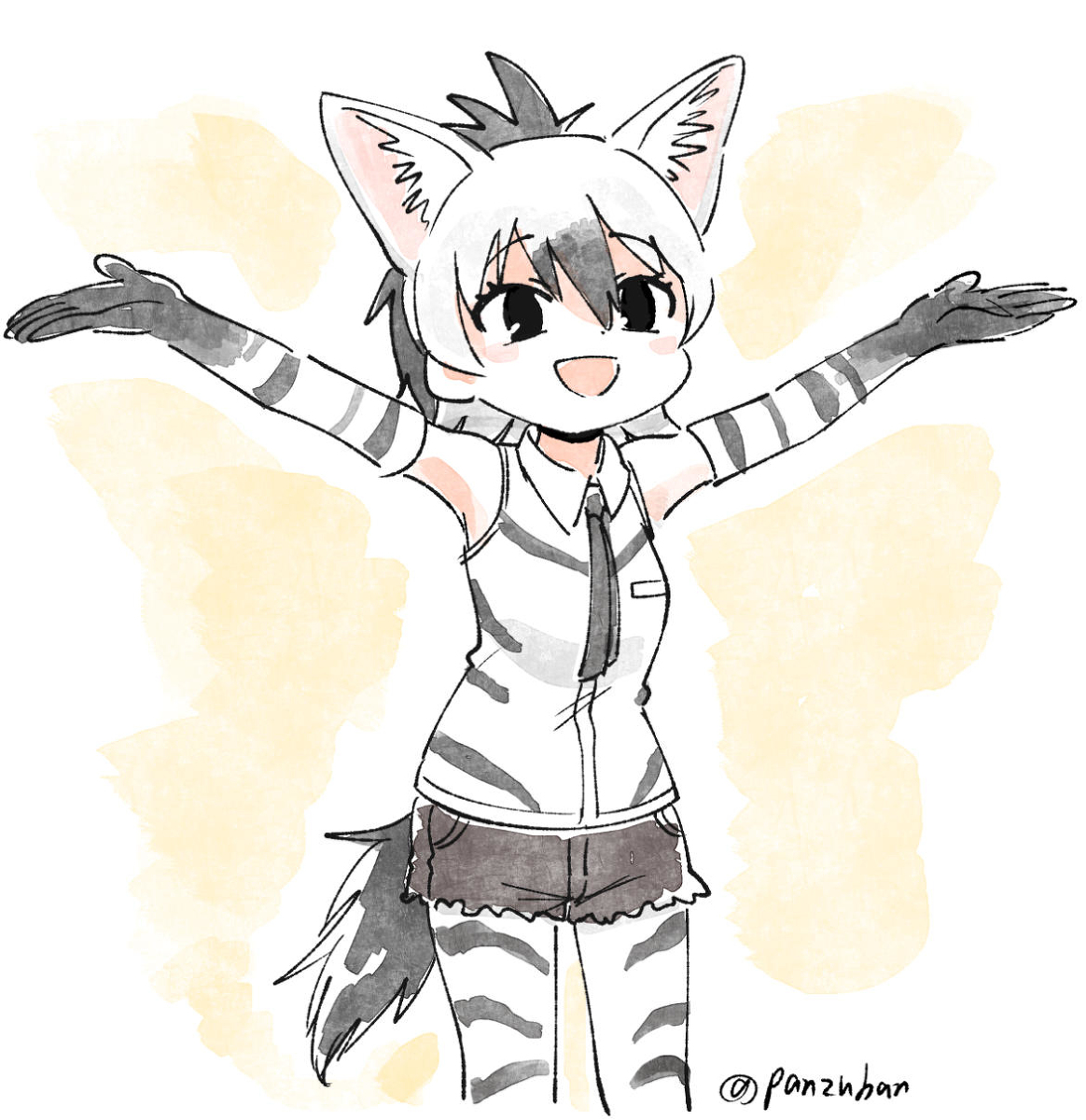 This is a pixiv picture whose title is アードウルフちゃん.