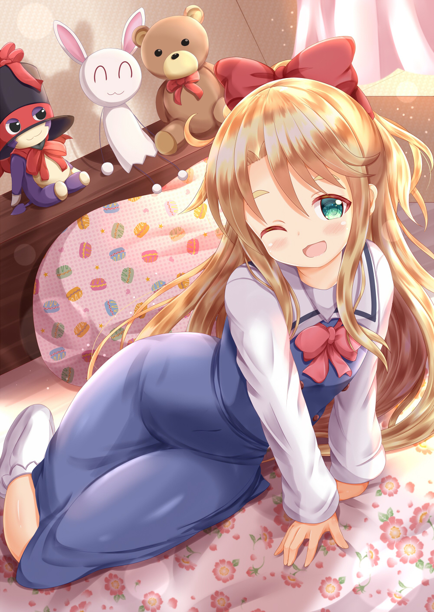 This is a pixiv picture whose title is 夕暮れの部屋で.