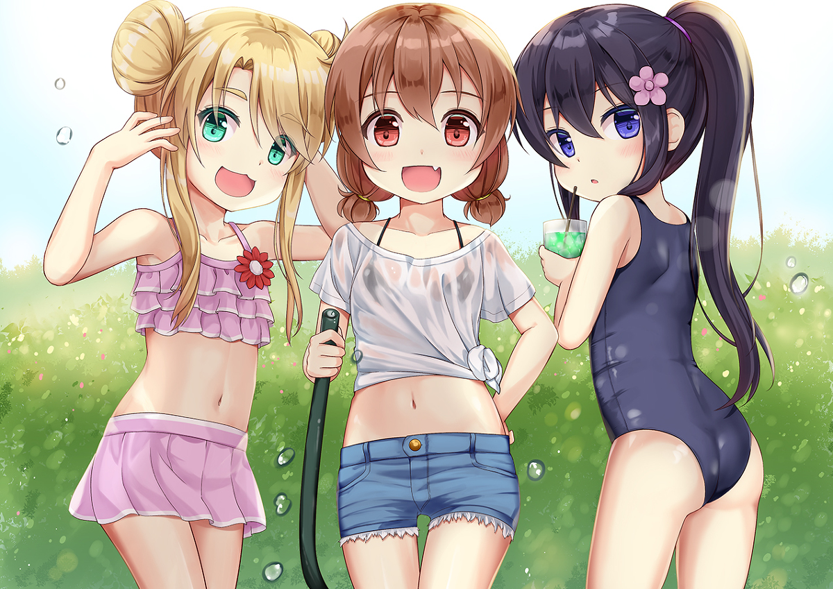 This is a pixiv picture whose title is 水着天使.