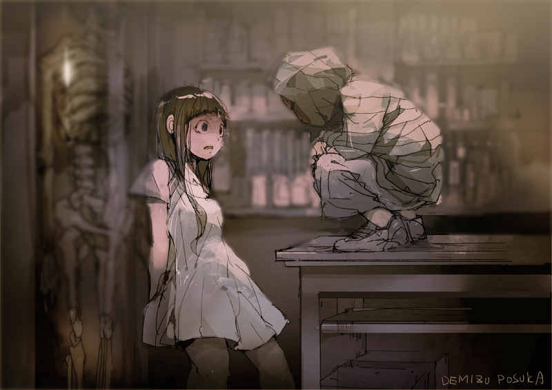 This is a pixiv picture whose title is 不安.