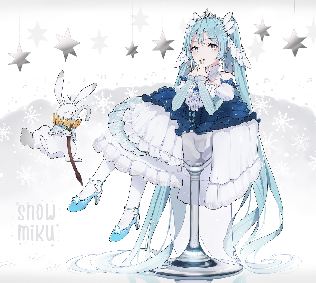 This is a pixiv picture whose title is snow miku 2019.