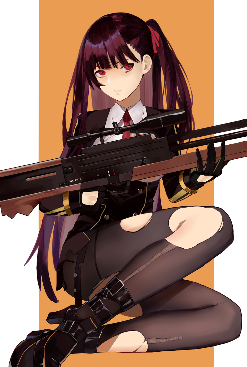 This is a pixiv picture whose title is WA2000.