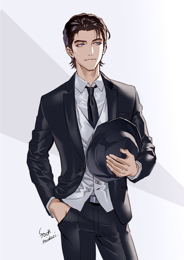 This is a pixiv picture whose title is スーツ男子.