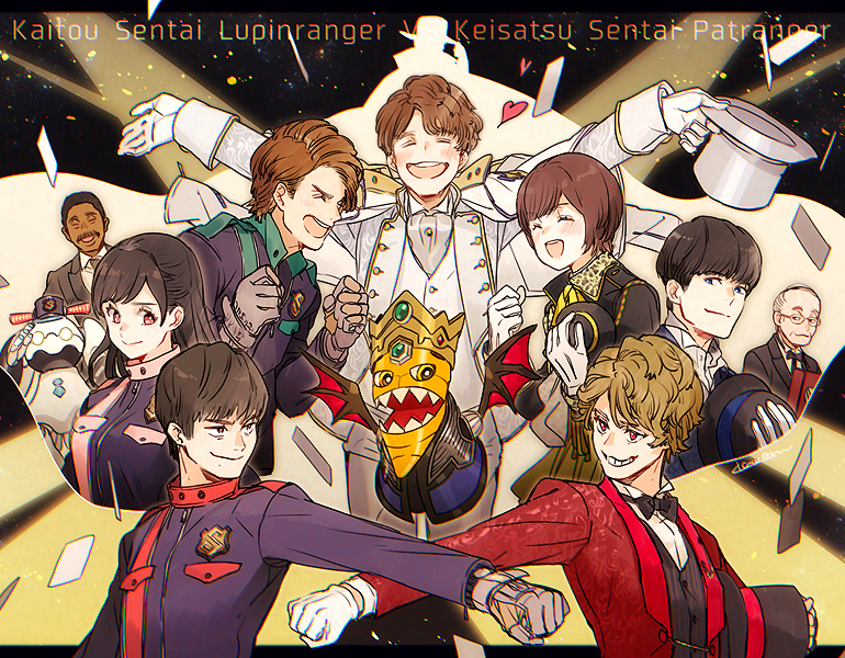 This is a pixiv picture whose title is 快盗戦隊ルパンレンジャーVS警察戦隊パトレンジャー.