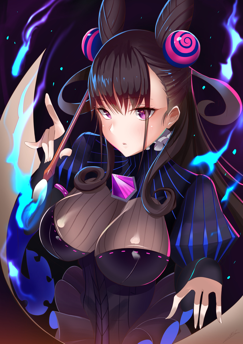 This is a pixiv picture whose title is 紫式部.