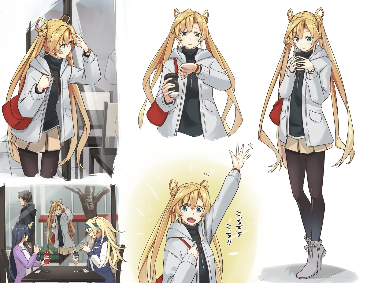 This is a pixiv picture whose title is 阿武隈お出かけmode 他.
