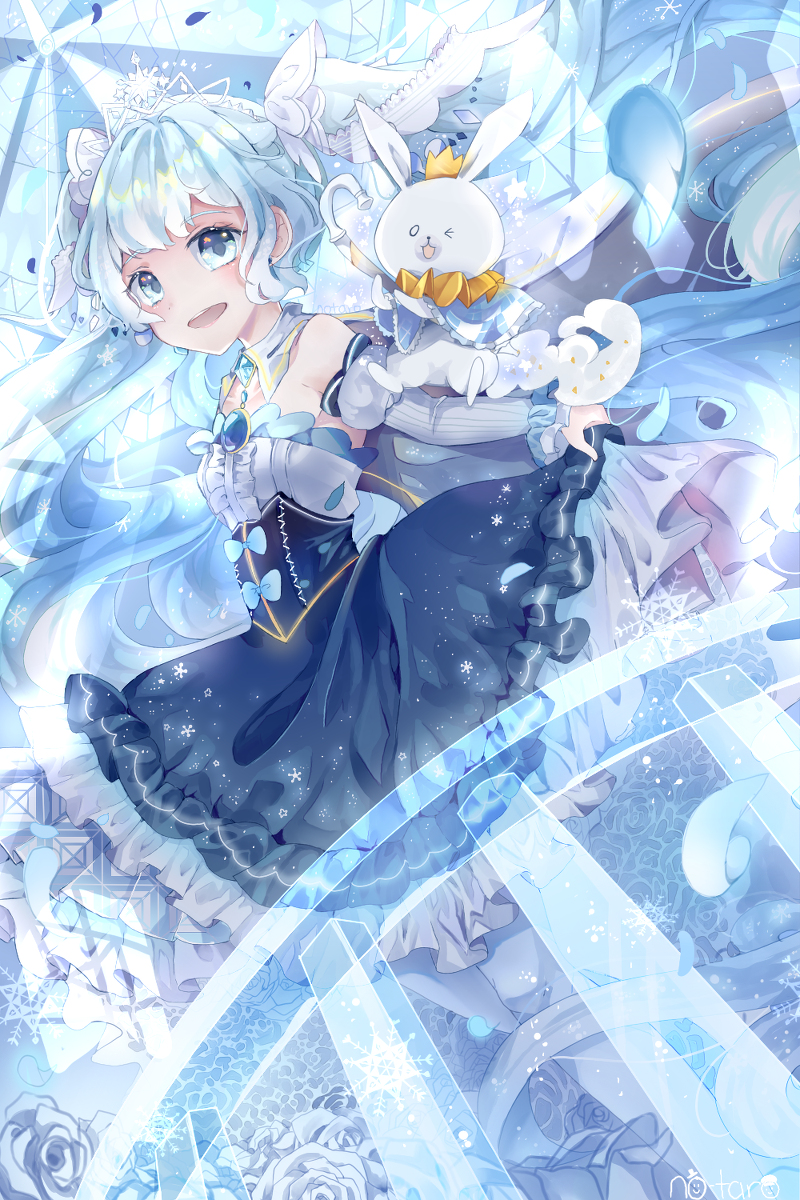 This is a pixiv picture whose title is 雪ミク.