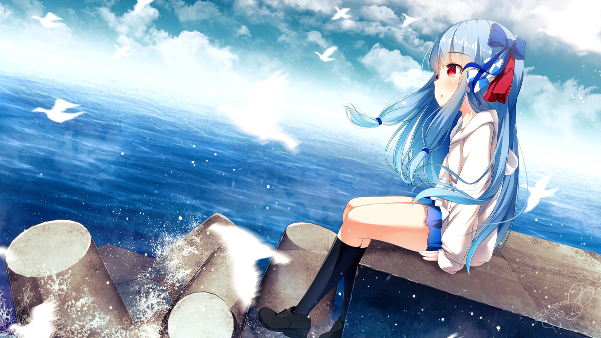 This is a pixiv picture whose title is アイの唄.
