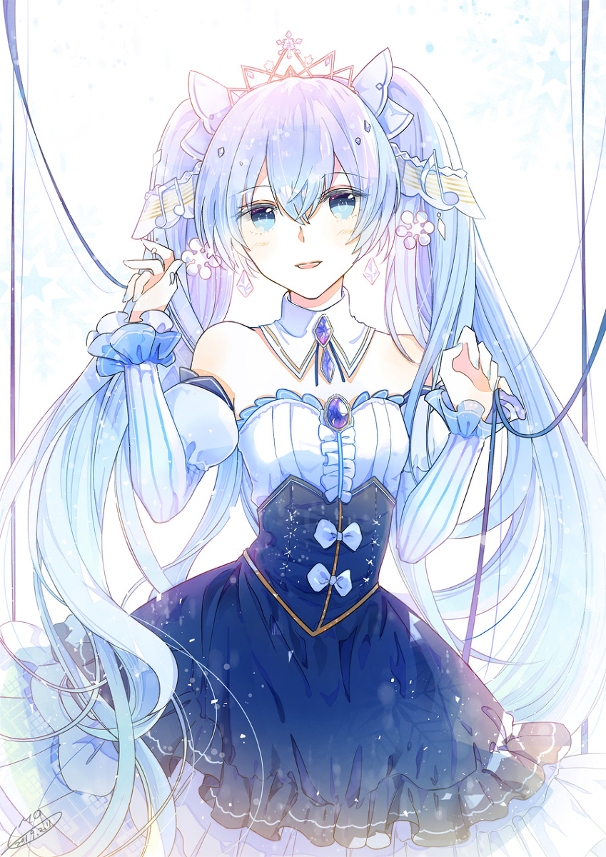 This is a pixiv picture whose title is 雪ミク.