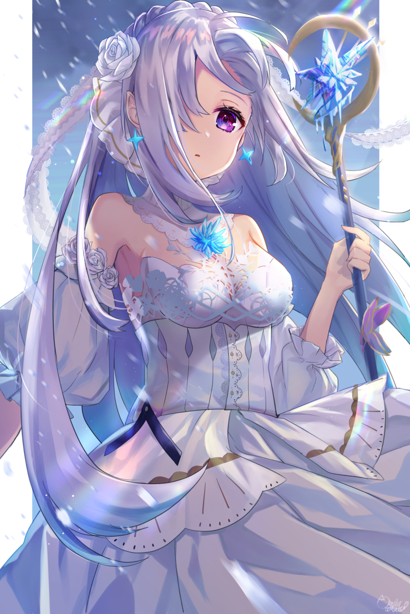This is a pixiv picture whose title is 吹雪の魔女.