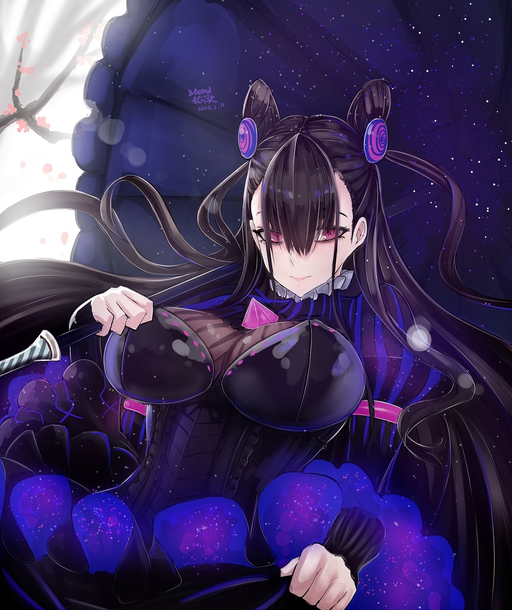 This is a pixiv picture whose title is 紫式部さん.