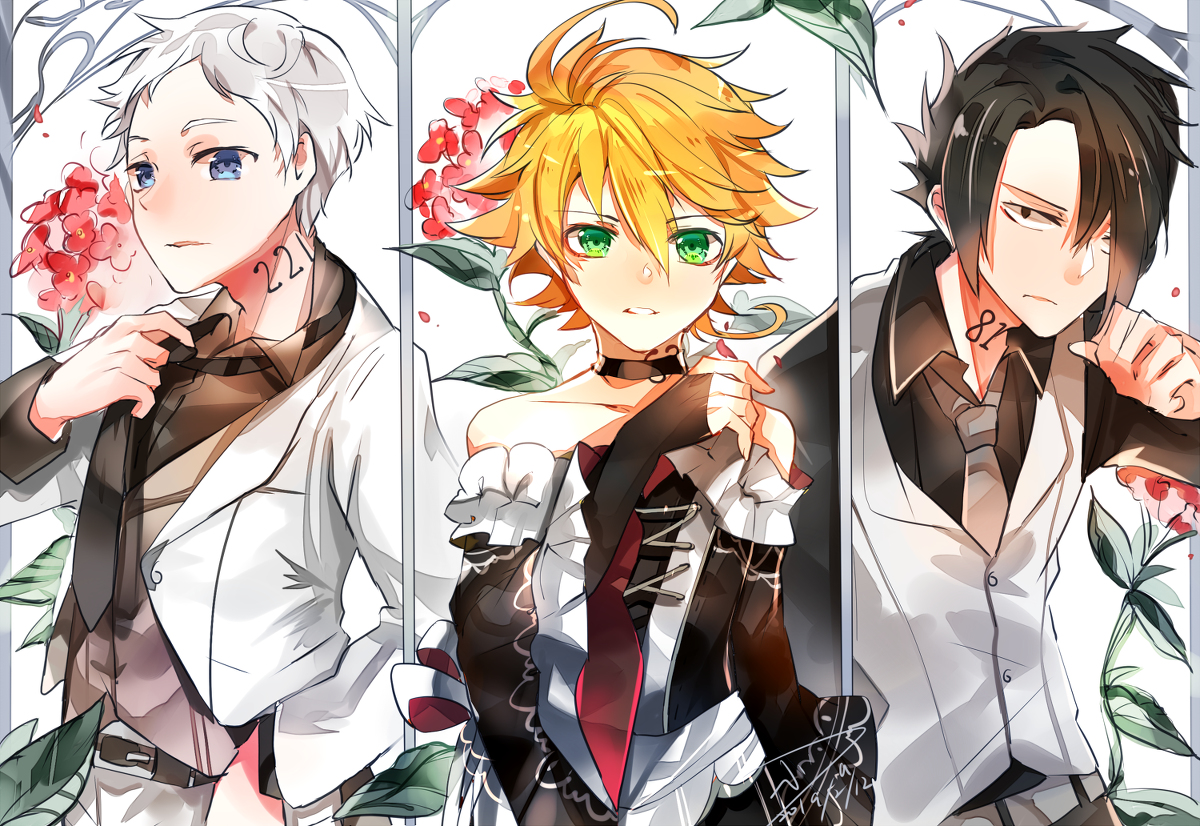 This is a pixiv picture whose title is 約束のネバーランド.