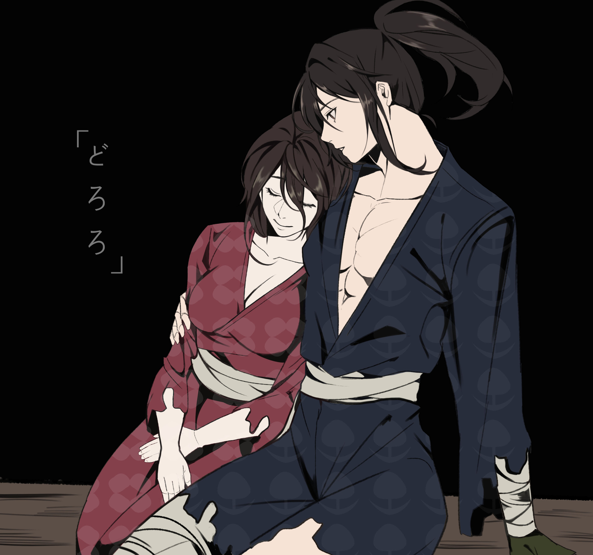 This is a pixiv picture whose title is どろろ.