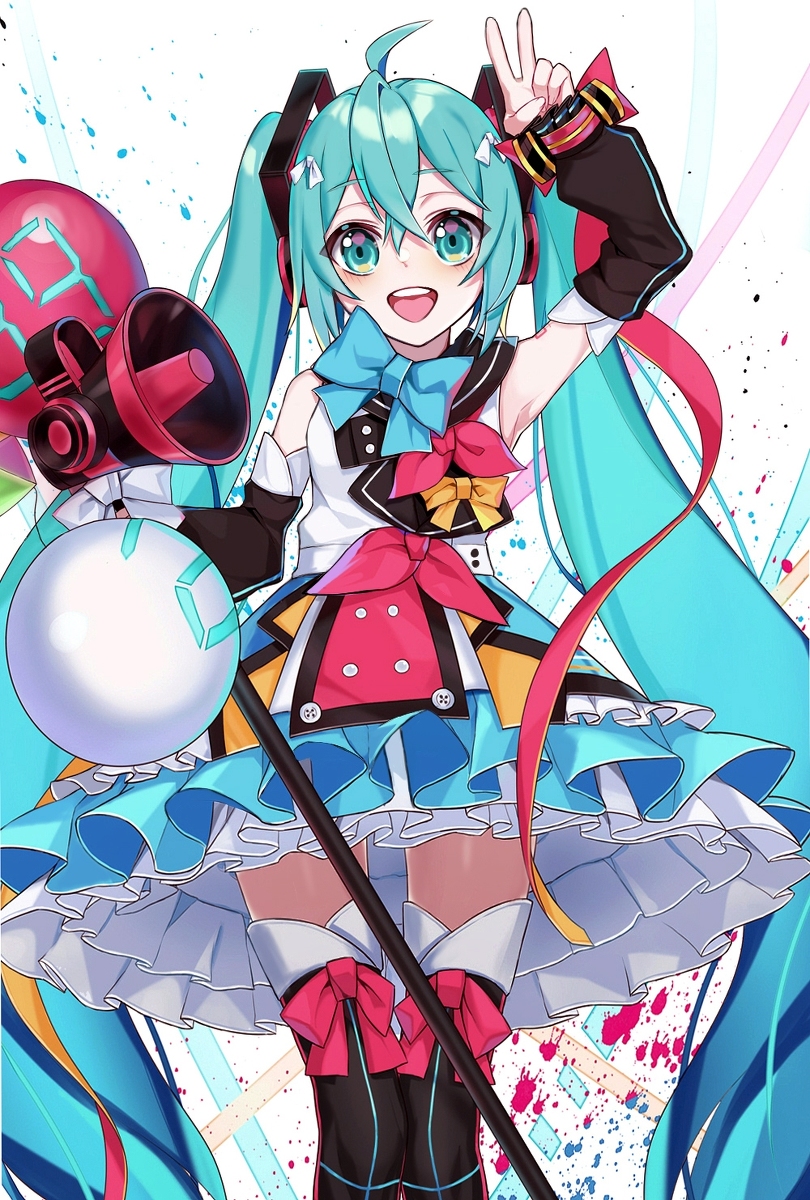 This is a pixiv picture whose title is miku★.