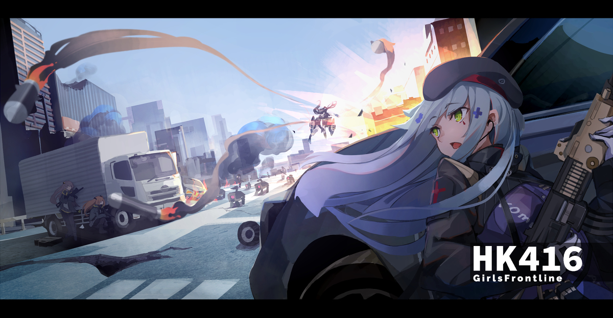 This is a pixiv picture whose title is hk416.