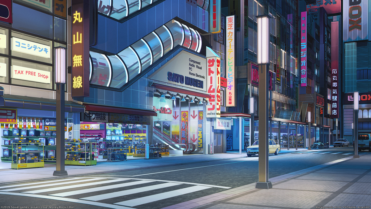 This is a pixiv picture whose title is Akihabara South Exit.