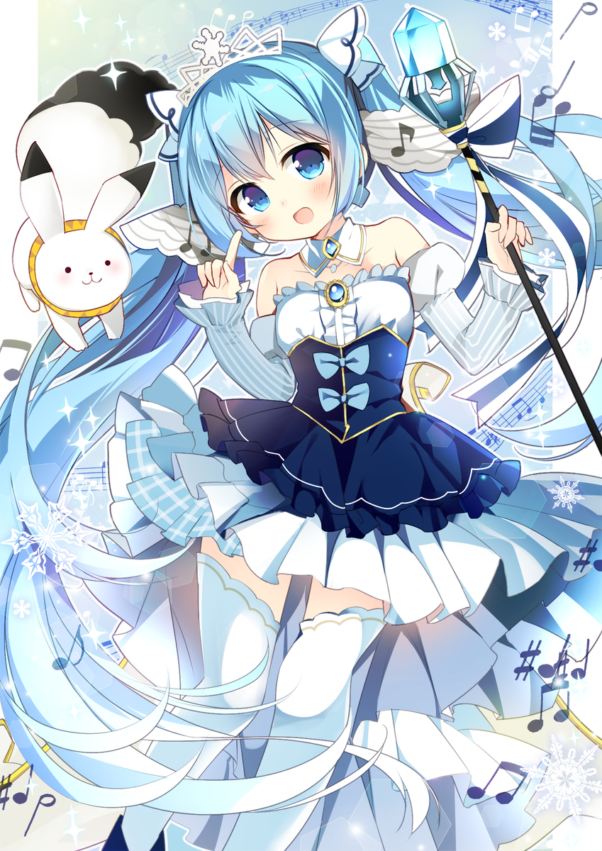 This is a pixiv picture whose title is 雪ミク2019.