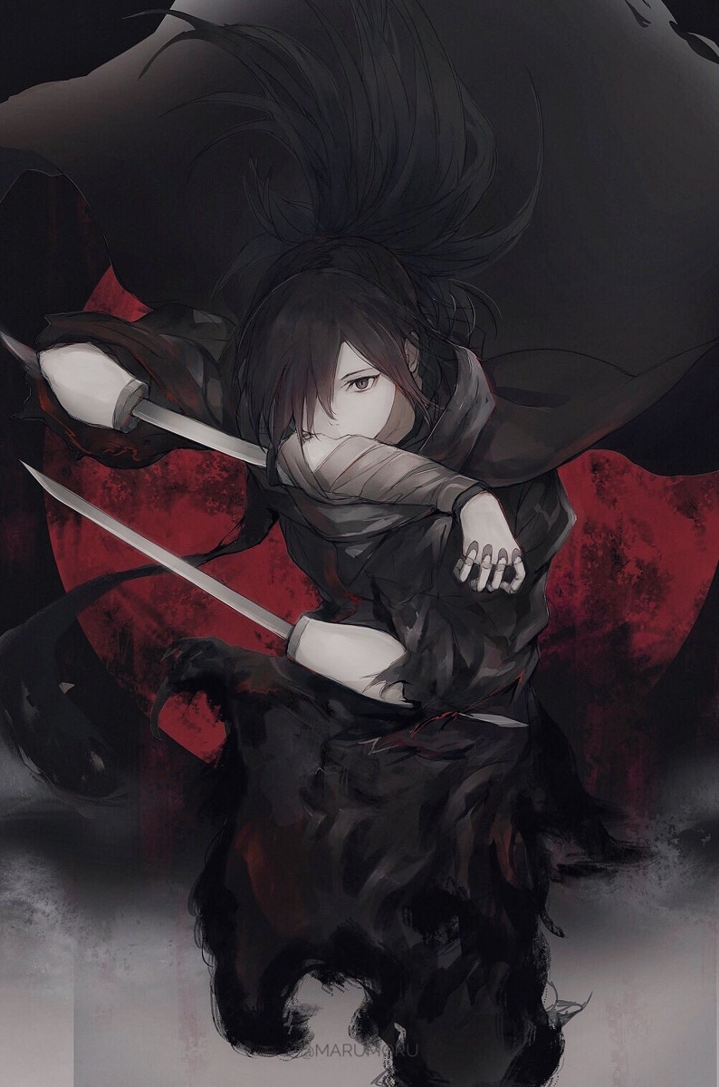 This is a pixiv picture whose title is 百鬼丸.
